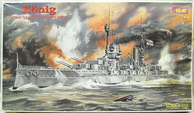 ICM 1/350 SMS Konig Battleship, S001 plastic model kit